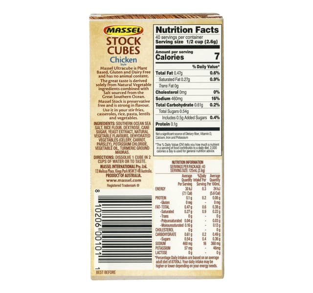 Massel Plant Based Stock Cubes Chicken 105 G
