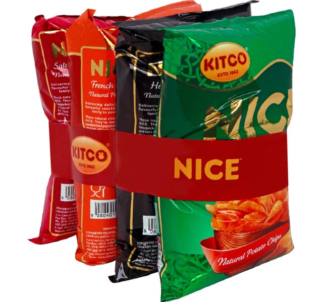 Kitco Nice Potato Chips Assorted 4 x 80 g