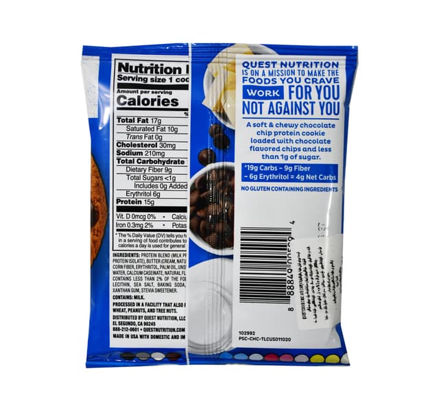 Quest Protein Cookie Chococlate Chip 59 G