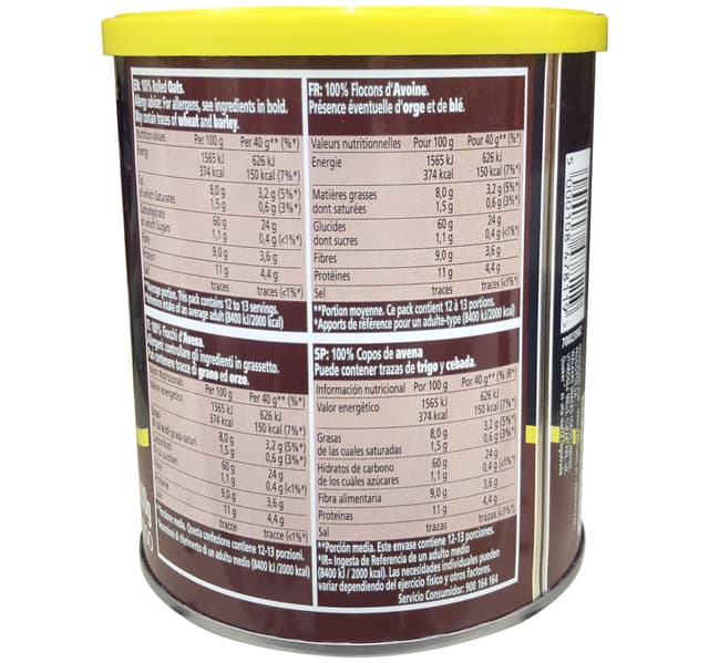Quaker Oats Tin 500 G