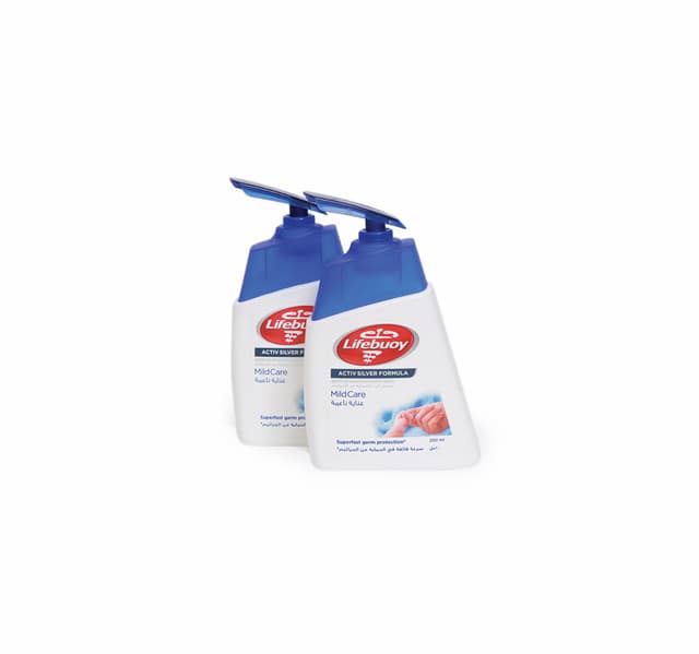Lifebuoy Anti Bacterial Hand Wash Mild Care 2 X 200 Ml
