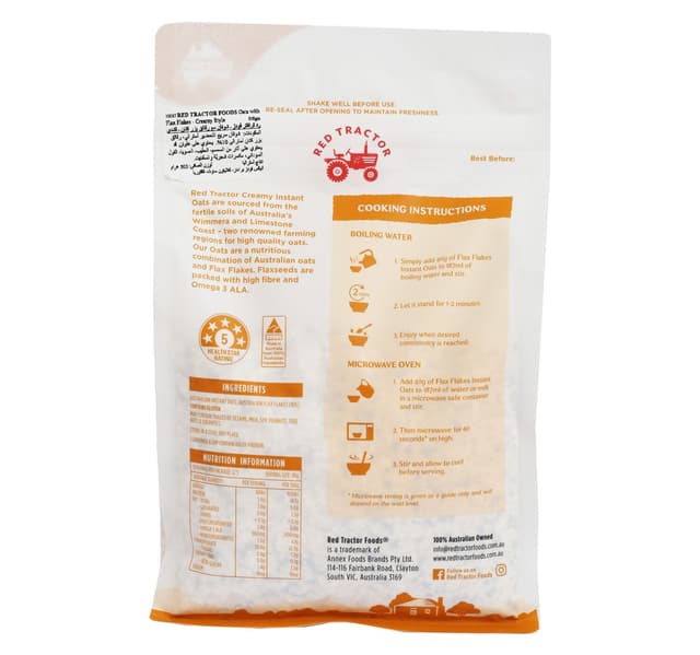 Red Tractor Omega 3 Instant Oats 500 G