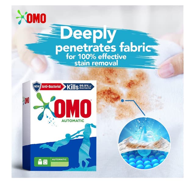 Omo Anti Bacterial Automatic Washing Powder Value Pack 1 25 Kg