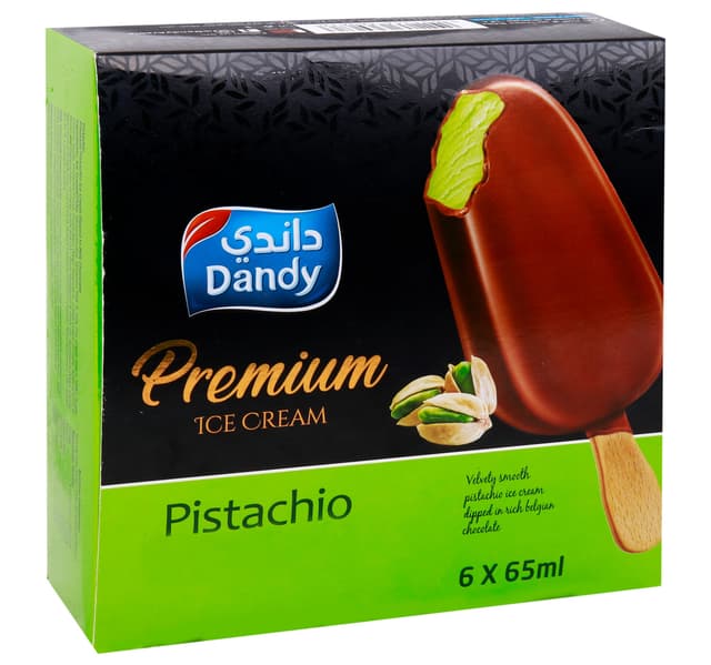 Dandy Pistachio Premium Ice Cream Stick 6 X 65 Ml