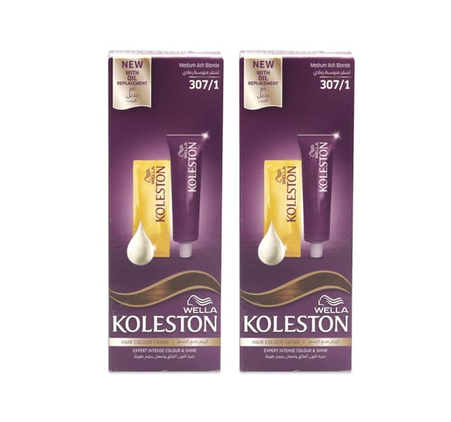 Koleston Hair Dye 307 1 Medium Ash Blonde 2 X 50 Ml