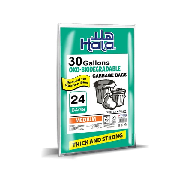 Napco Hala Garbage Bags Oxo Biodegradable Medium 30 Gallons Size 72 X 85cm