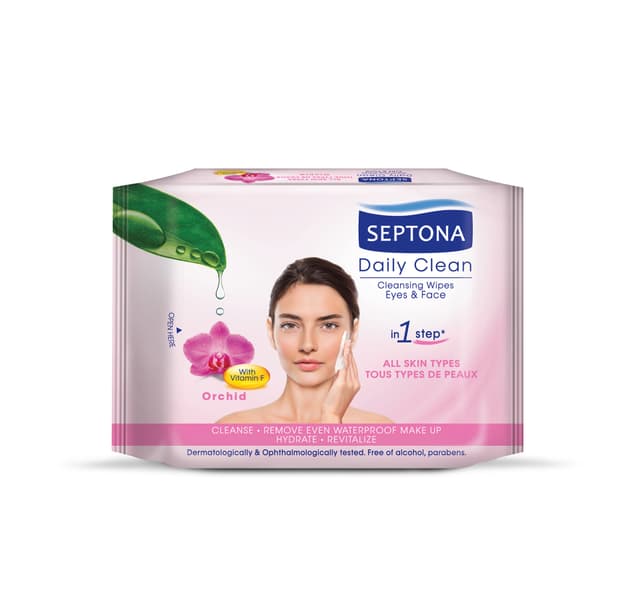 Septona Daily Clean Cleansing Wipes Orchid 20pcs