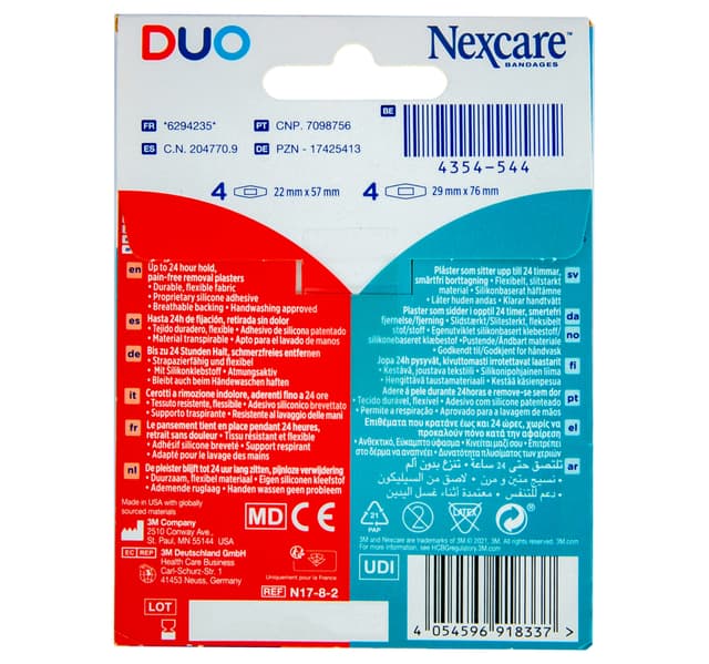 Nexcare 3m Duo Bandage Assorted 8 Pcs