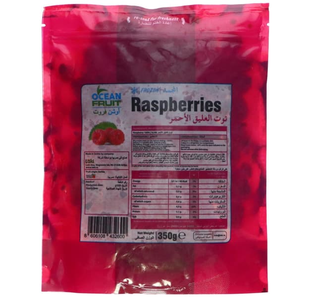 Ocean Fruit Frozen Raspberries 350 G