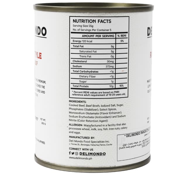 Delimondo Ranch Style Corned Beef 260 G