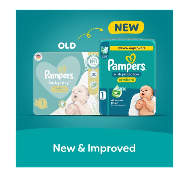 Pampers Rash Protection Taped Diapers Size 1 2 5kg Jumbo Box 136 Pcs