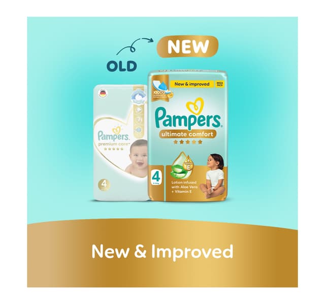 Pampers Ultimate Comfort Taped Diapers Size 4 Mega Pack