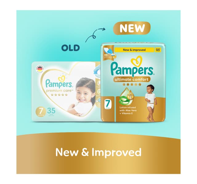 Pampers Ultimate Comfort Taped Diapers Size 7 15 Kg 35 Pcs