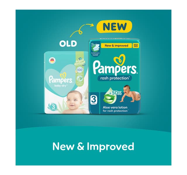 Pampers Rash Protection Taped Diapers Size 3 6-10kg Giant Pack 84 Pcs