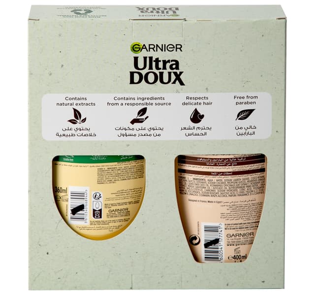 Garnier Ultra Doux With Avocado Oil And Shea Butter Nourishing Shampoo 400 Ml Conditioner 360 Ml