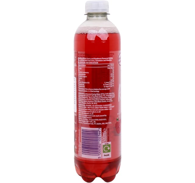 Rubicon Black Cherry Raspberry Sparkling Spring Water With Fruit Juice 500 Ml
