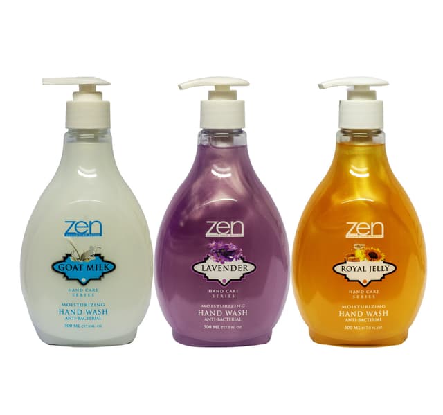 Zen Anti-Bacterial Handwash Goats Milk + Lavender + Royal Jelly 3 x 500 ml