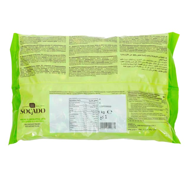 Socado Milk Chocolate Pralines With Hazelnut Cream 1 Kg