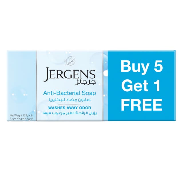Jergens Anti Bacterial Soap 6 X 125 G