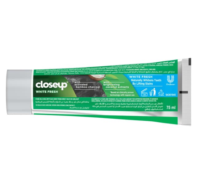 Closeup White Fresh Charcoal Coco Toothpaste 75 Ml