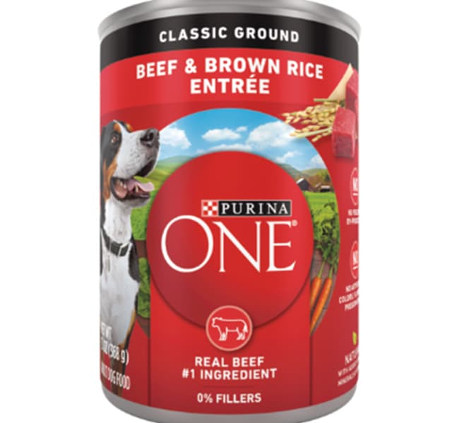 Purina One Classic Ground Beef Brown Rice Wet Dog Food 368 G