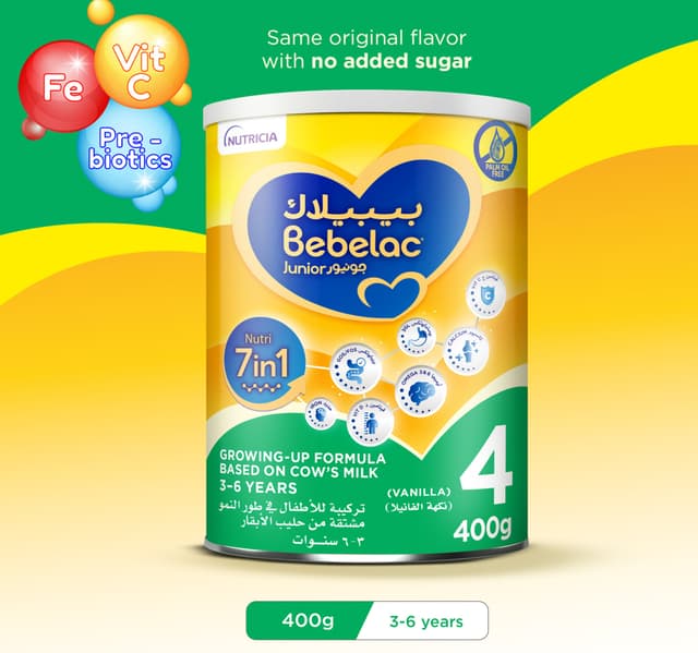 Bebelac Nutri 7in1 Growing Up Formula Stage 4 From 3 To 6 Years 400 G