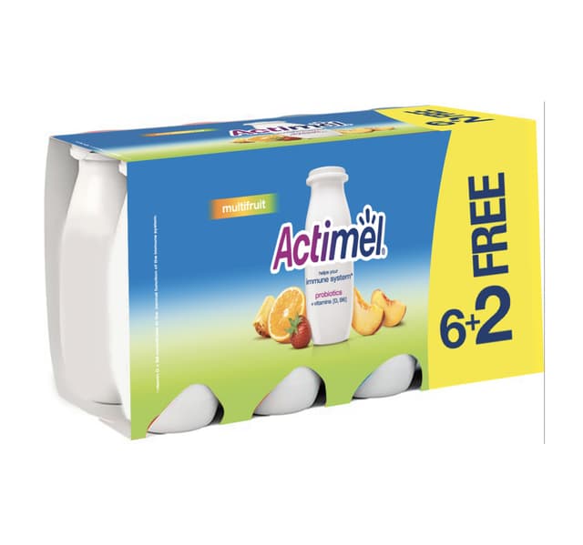 Actimel Immunity Support Multifruit Flavored Low Fat Yogurt Drink 93 Ml 62