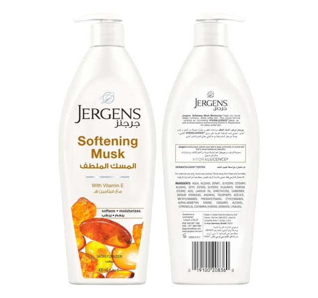 Jergens Softening Musk Body Lotion Value Pack 2 X 400 Ml