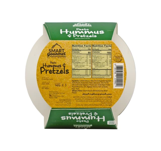 Smart Gourmet Pesto Hummus Pretzels 140 G