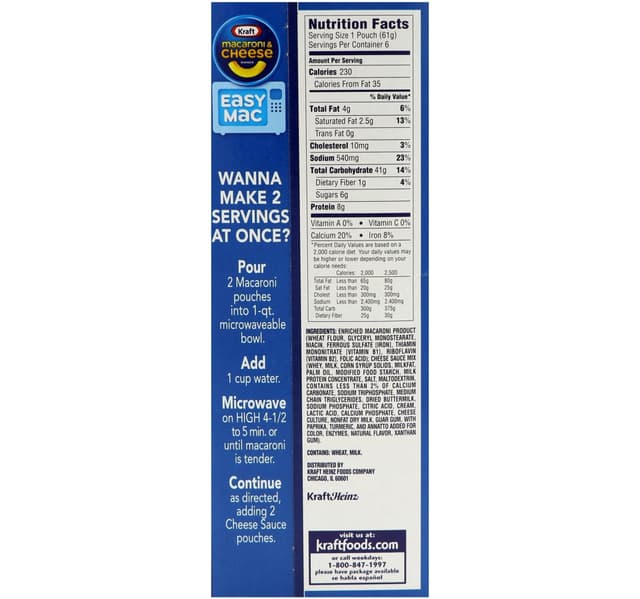 Kraft Easy Macaroni Cheese Original 366 G