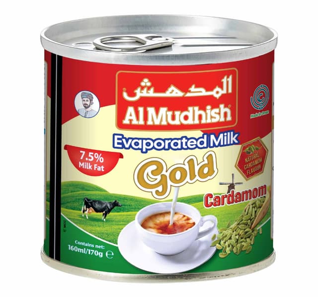 Al Mudhish Gold Cardamom Evaporated Milk 170 G