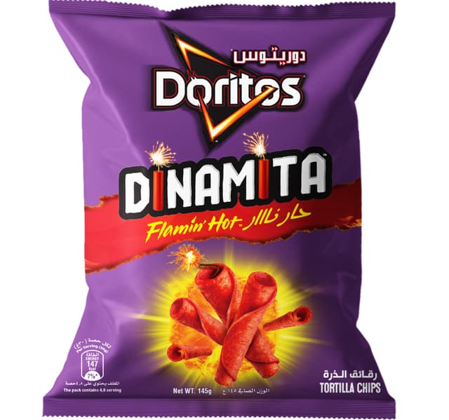 Doritos Flamin Hot Dinamita Spicy And Crunchy Nachos Tortilla Chips 145 G