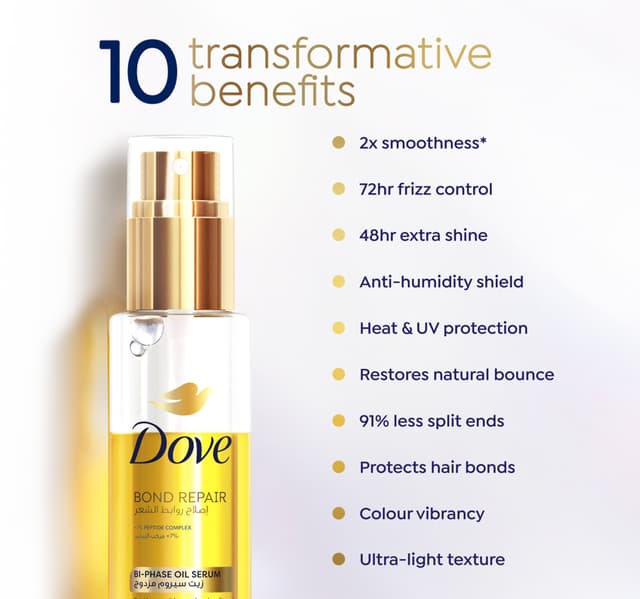 Dove Bond Repair Bi Phase Oil Serum Bio Protein Care 80 Ml