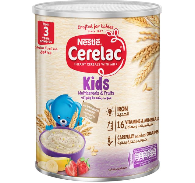 Nestle Cerelac Kids Multicereal Fruits From 3 Years Onwards 400 G