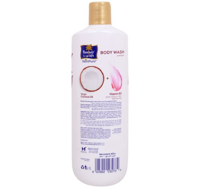 Parachute Body Wash Virgin Coconut Oil Vitamin B3 400 ml