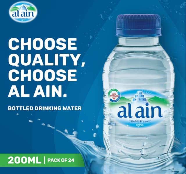 Al Ain Bottled Drinking Water Low Sodium Value Pack 24 200 Ml