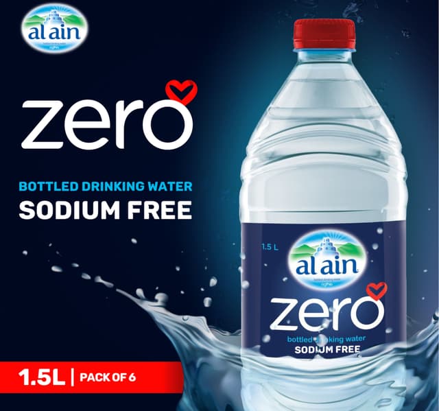 Al Ain Zero Bottled Drinking Water Sodium Free Value Pack 6 15 Litres