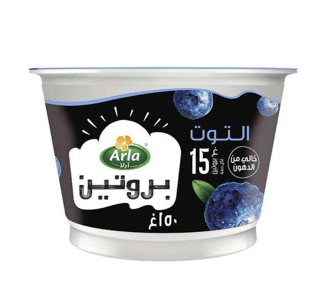 آرلا بروتين زبادي بنكهة التوت الأزرق 150 جم