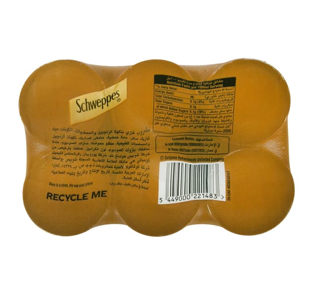 Schweppes Premium Mixer Ginger Ale 250 Ml