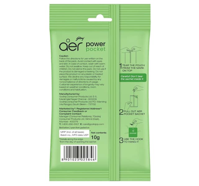 Aer Power Pocket Bathroom Fragrance Jasmine Delight 10 G