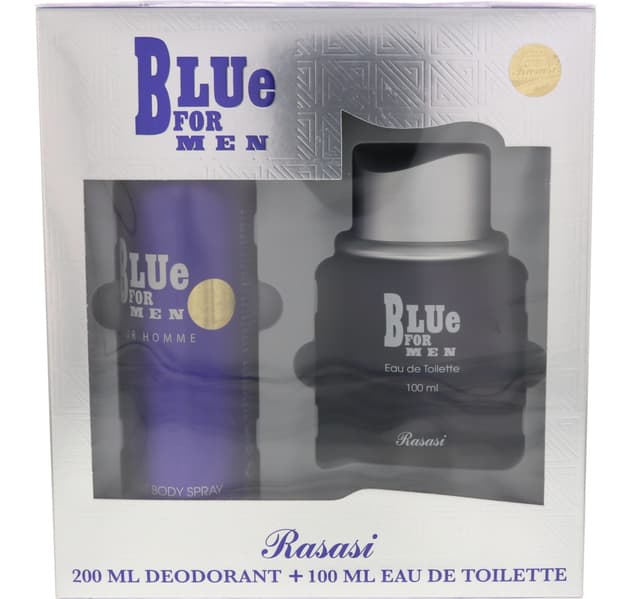 Rasasi Blue For Men Edt 100 Ml Deodorant 200 Ml