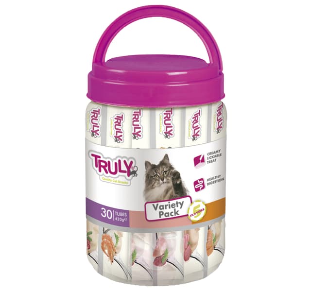 Truly Creamy Lickable Treat Mixed Flavor Cat Treat 420 G