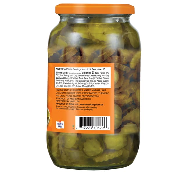 American Garden Dill Flavored Hamburger Pickles Chips 907 G