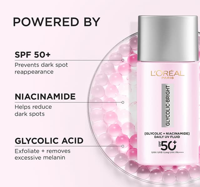 L'Oreal Paris Glycolic Bright Anti-Dark Spot Daily Fluid SPF50+ 50 ml