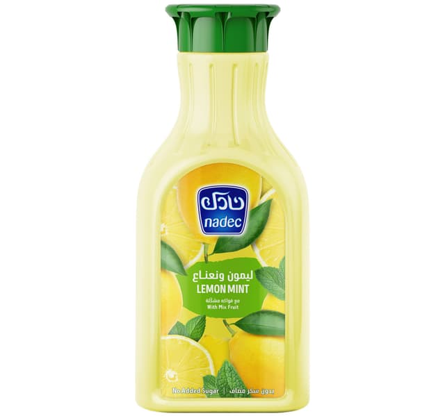 Nadec No Added Sugar Lemon Mint With Mix Fruit Juice 1 3 Litres