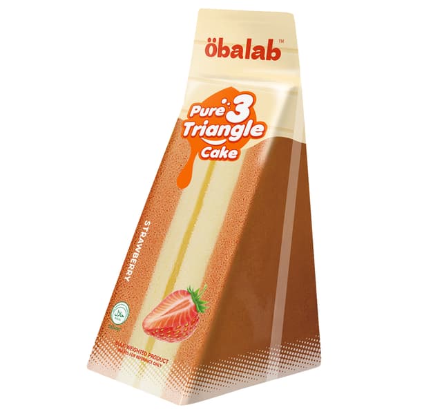 Obalab Pure 3 Triangle Strawberry Cake 100 G