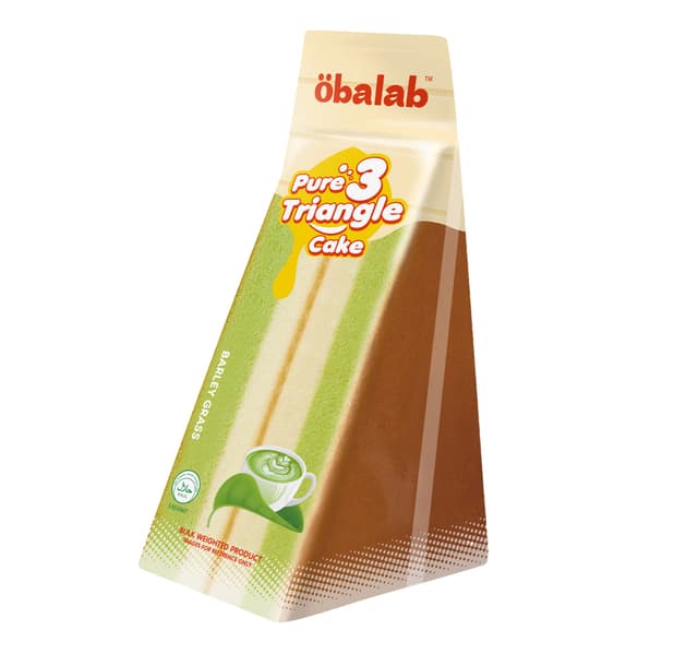 Obalab Pure 3 Triangle Barley Grass Cake 100 G