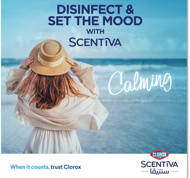 Clorox Scentiva Calming Red Sea Breeze Scent Disinfectant Cleaner Bleach Free 3 Litres