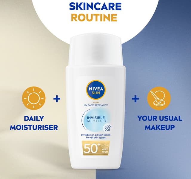 Nivea Sun Uv Face Specialist Invisible Daily Sun Fluid Spf 50 For All Skin Types 40 Ml