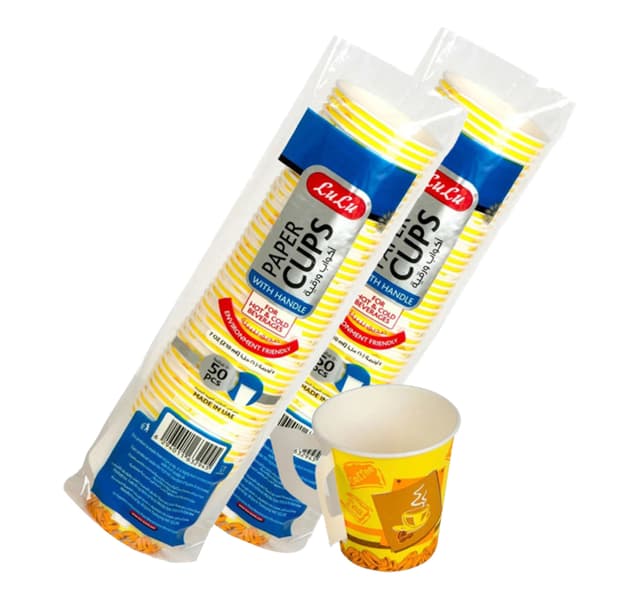 Lulu Paper Cups With Handle 7oz 2 X 50 Pcs